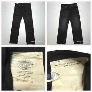 Wallace & Barnes Black Japanese Selvedge Denim 30x30 Button Fly Made In USA